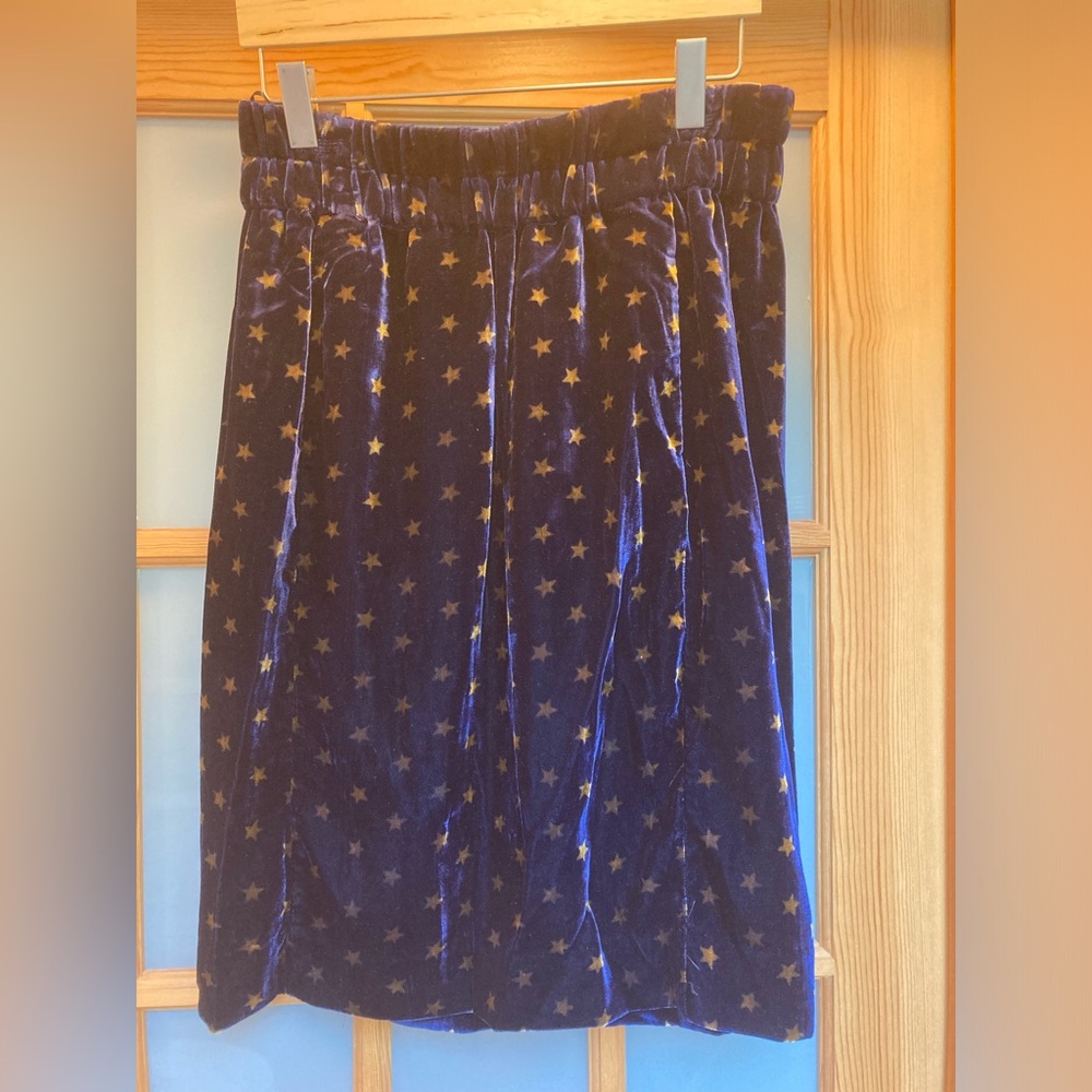 J Crew Velvet Star Skirt